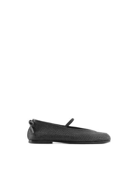 NODALETO raffia bow ballet flats
