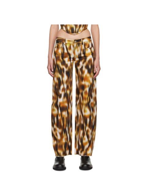 PRISCAVera Orange Printed Jeans