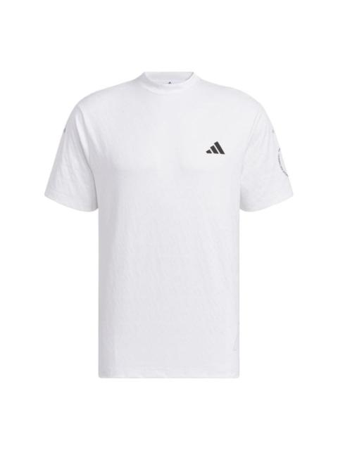 adidas Street Style Plain Logo T-Shirts 'White' IN9059