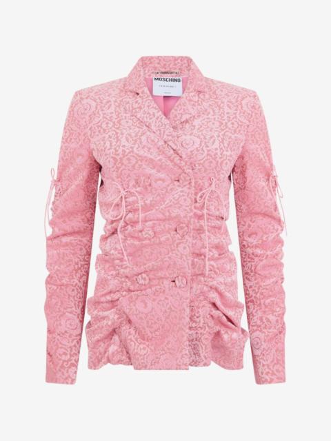 Moschino ruched-design blazer