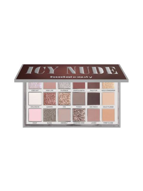 Huda Beauty Icy Nude Eyeshadow Palette – 18 Matte, Glitter & Shimmer Shades