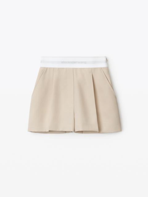 Alexander Wang PLEATED SHORTS IN WOOL TAILORING