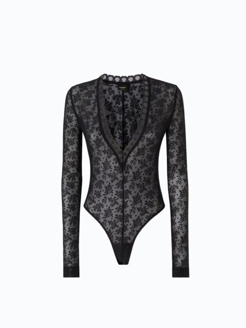 PINKO FLORAL STRETCH LACE BODYSUIT