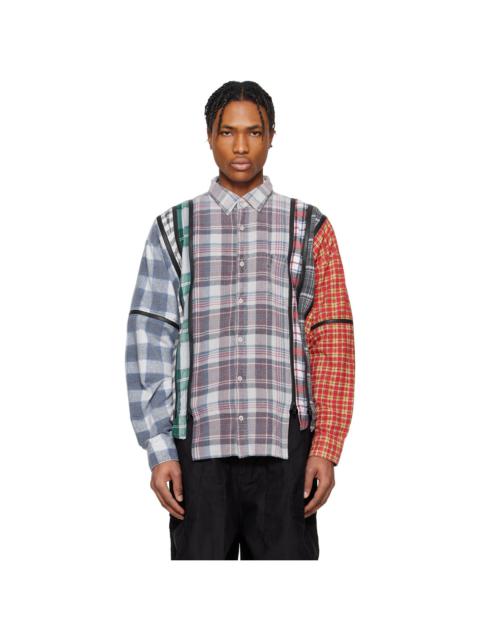 NEEDLES Multicolor 7 Cuts Zipped Wide Shirt