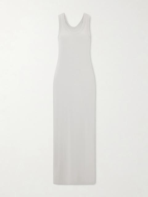 NORMA KAMALI Racer Stretch Satin-jersey Maxi Dress