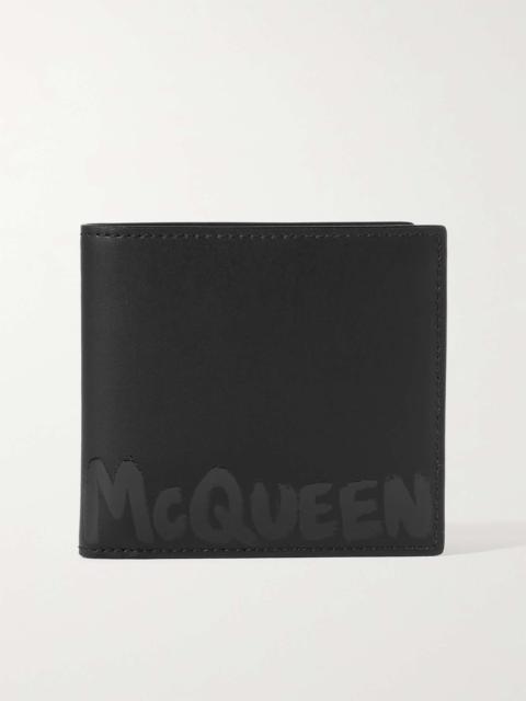 Alexander McQueen Logo-Print Leather Billfold Wallet
