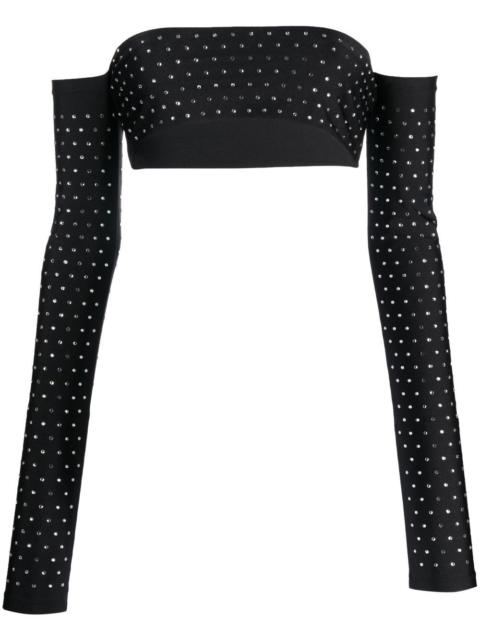 THE ANDAMANE studded off-shoulder top