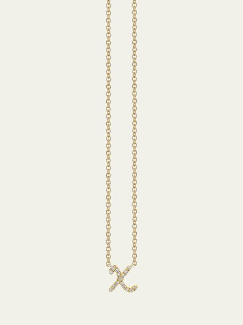 SYDNEY EVAN 14k Diamond Pave Initial Necklace