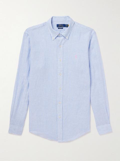 Polo Ralph Lauren Button-Down Collar Striped Linen Shirt