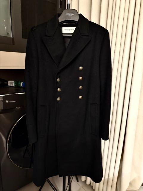 SAINT LAURENT Saint Laurent Paris FW17 Double-Breasted Caban Wool Coat