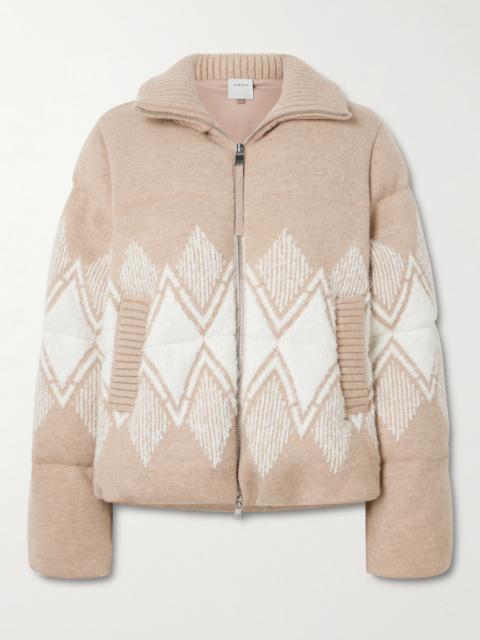 VARLEY Belinda Padded Fair Isle Knitted Jacket