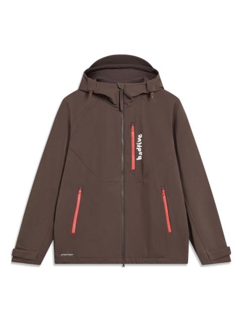 Li-Ning Li-Ning BadFive Graphic Hooded Windbreaker 'Brown' AFDT671-2