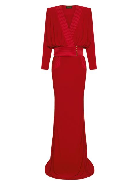 ZHIVAGO Women's I'm Her Man Long-Sleeve Gown - Red