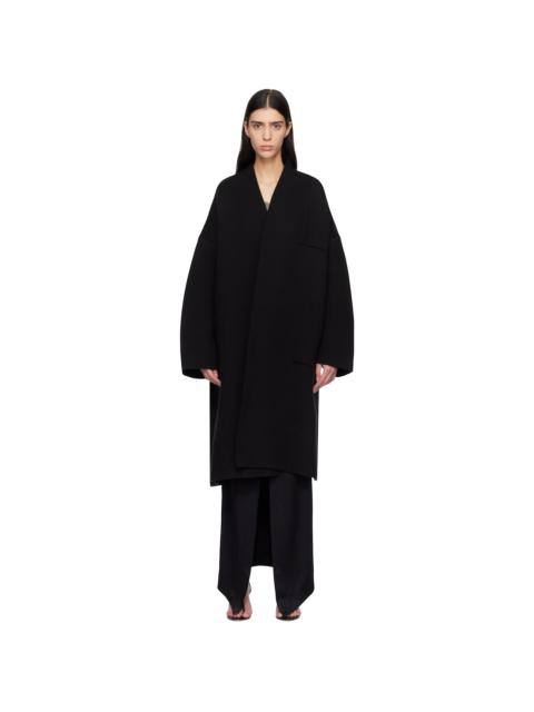TOM FORD Black Sculptural Interlock Open Coat