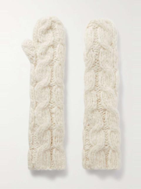 GABRIELA HEARST Scarlett cable-knit cashmere mittens