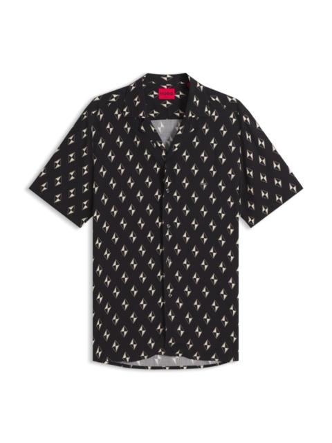 HUGO DIAMOND-PRINT SHIRT IN A RELAXED FIT