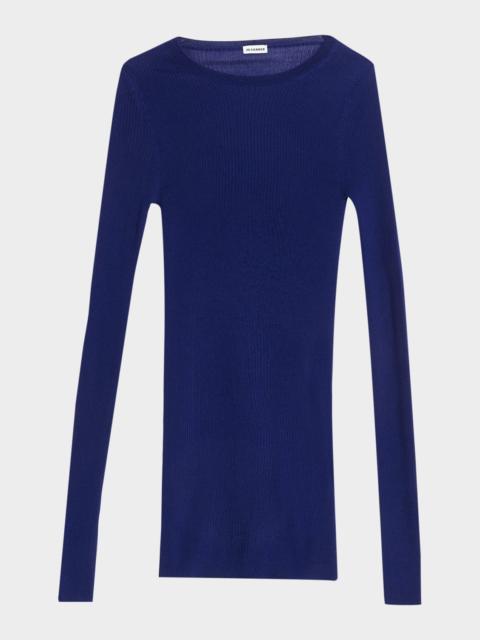 Jil Sander Ribbed Wool Crewneck Sweater