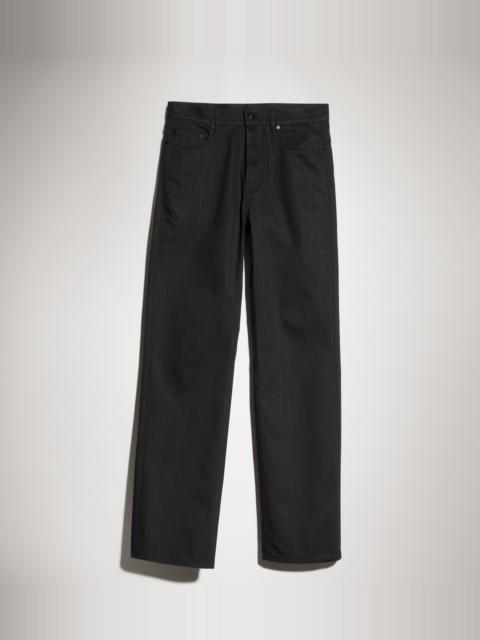 GUCCI Cotton denim pants with embroidery