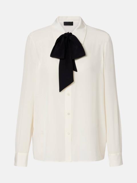 NILI LOTAN Hanford scarf-detail silk shirt