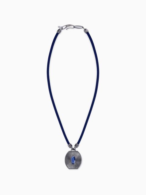 GIORGIO ARMANI NECKLACE IN TIN ALLOY AND BRASS WITH GLASS