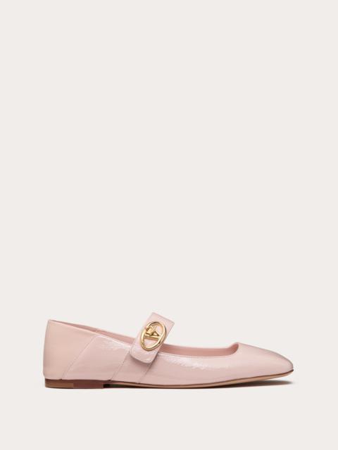 Valentino VLOGO LOCKER MARY-JANE BALLERINA IN NAPLACK