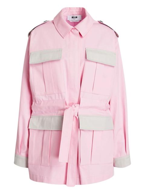 MSGM gabardine pocket jacket