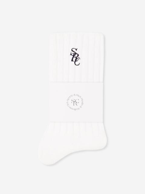 Sporty & Rich RIBBED LOGO SOCKS