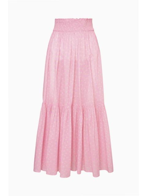 LoveShackFancy Umber Cotton Cover-Up Skirt