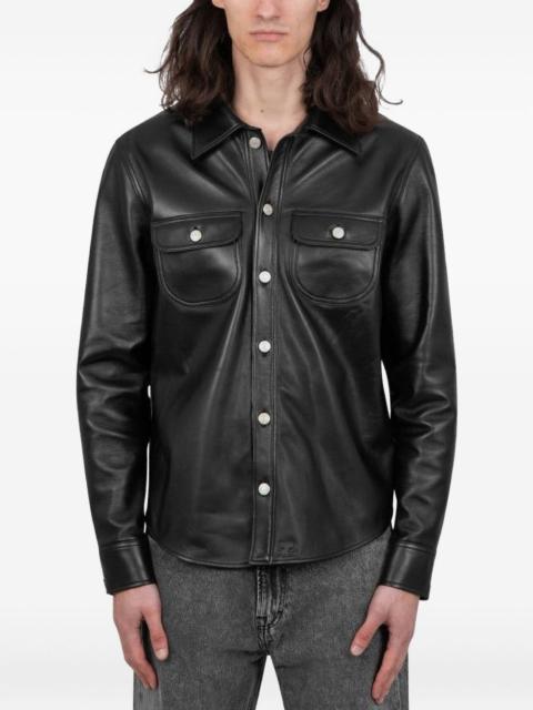 courrèges leather shirt