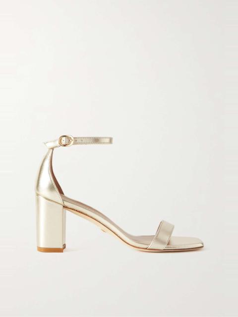 Stuart Weitzman NudistCurve metallic leather sandals