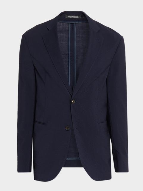 EMPORIO ARMANI Men's Stretch Wool Single-Breasted Sport Coat