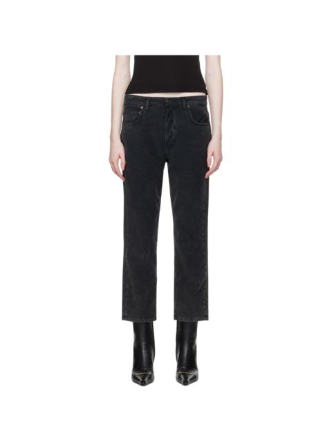 6397 Black Washed Trousers