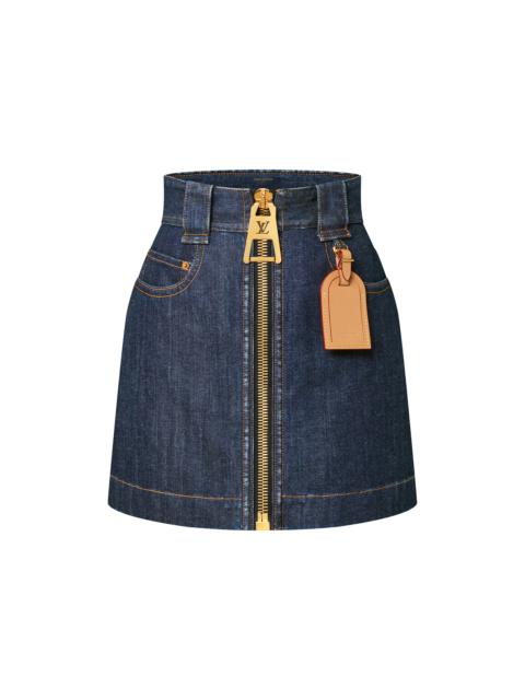 Louis Vuitton XXL Zipper Denim Mini Skirt