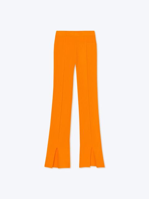 LETTE - Rib jersey pants - Bright orange