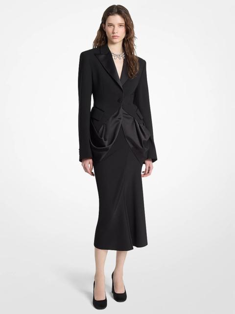 MICHAEL KORS COLLECTION Stretch Wool Draped Tuxedo Blazer