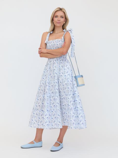 Hill House Home The Ribbon Ellie Nap Dress - Blue Vine Stripe