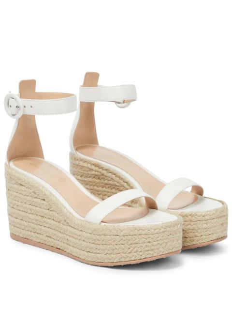 Portofino leather espadrille wedges