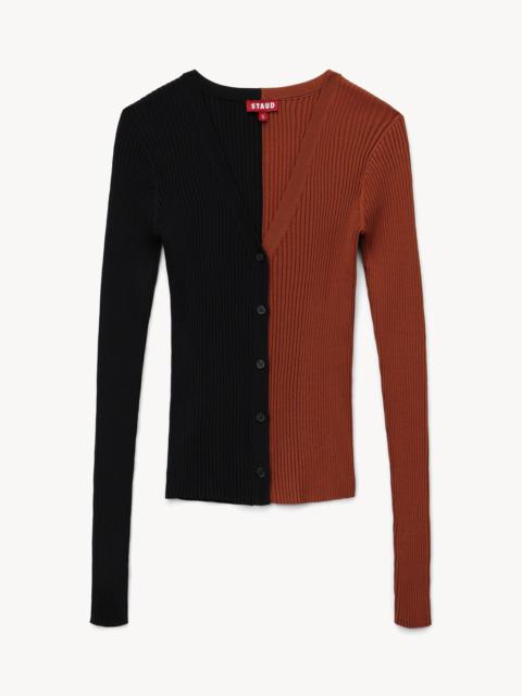 STAUD CARGO SWEATER TAN BLACK