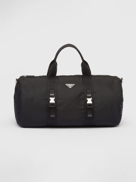 Re-Nylon and Saffiano leather duffle bag