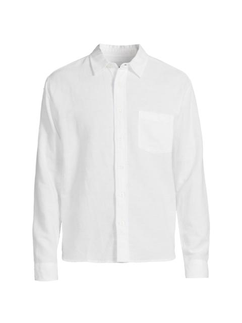 Corridor Men's Resonance Linen-Cotton Shirt - White