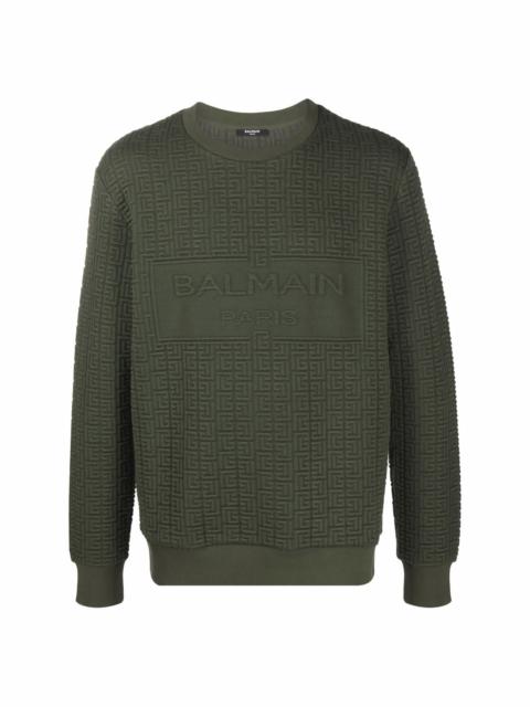 Balmain monogram-motif sweatshirt