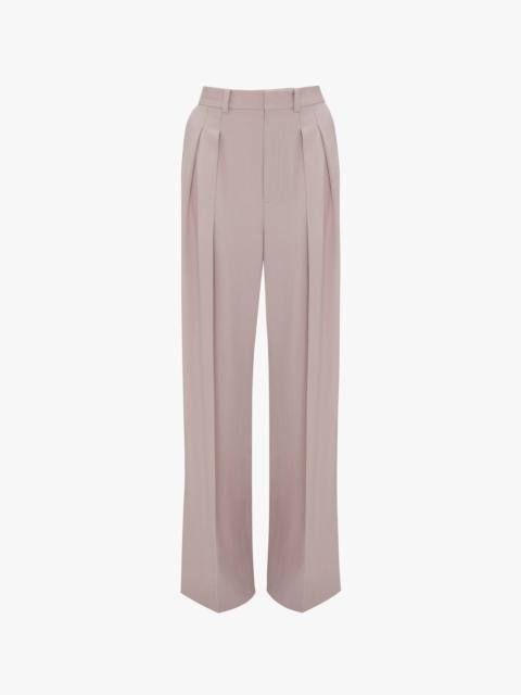 Victoria Beckham Double Pleat Trouser In Rose Quartz