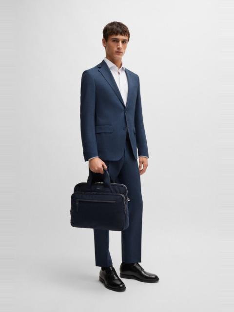 BOSS SLIM-FIT SUIT IN MICRO-PATTERNED PERFORMANCE-STRETCH WOOL
