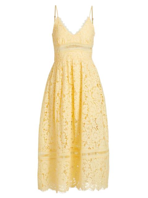 GENERATION LOVE Women's Emma Corded Lace Midi-Dress - Citrine