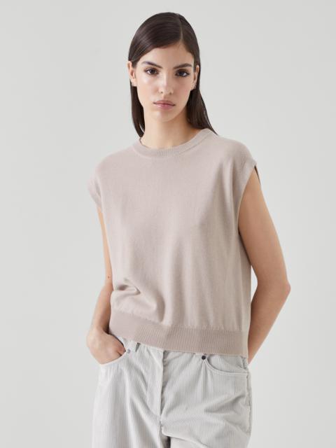 Cashmere sweater with monili