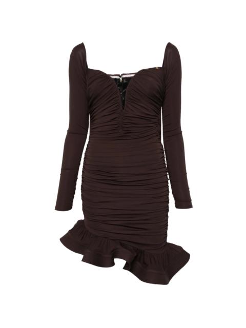 ELISABETTA FRANCHI Elisabetta Franchi Long-sleeved Ruffled Mini Dress