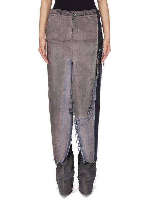 Rick Owens DENIM SLICED SKIRT