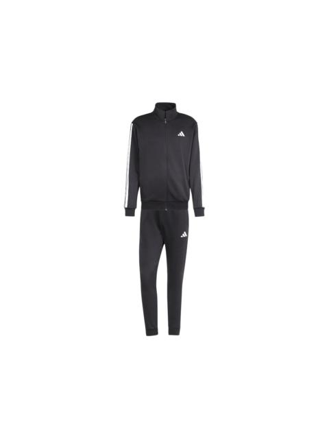 adidas adidas 3-Stripes Fleece Tracksuit Black