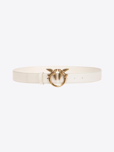 PINKO LOVE BIRDS LEATHER BELT 3CM