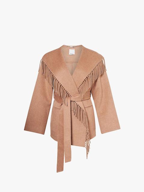 Rowen fringe-trim wool-blend jacket